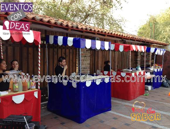 PUESTOS DE ALIMENTOS Y SNACKS TIPO KERMESE