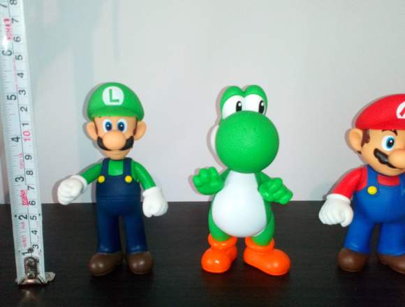 Mario Bros Yoshi Luigui Set 3 Figuras Articuladas