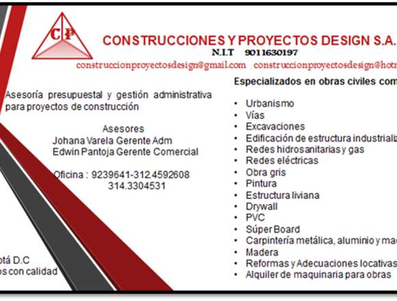 CONSTRUCCIONES Y PROYECTOS DESIGN S.A.S