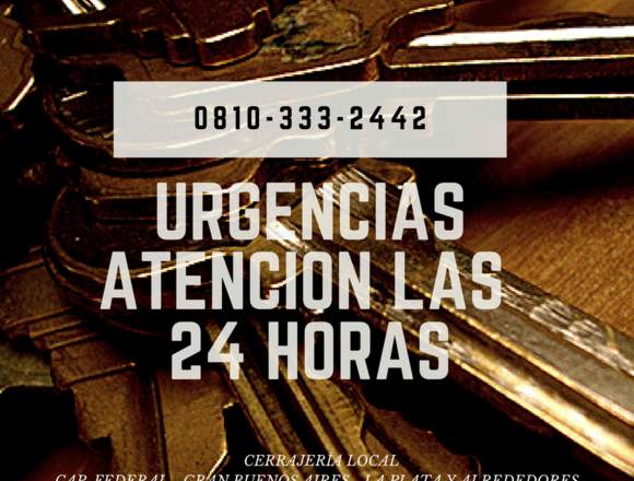 SERVICIO DE CERRAJERÍA. ATENCIÓN LAS 24HS