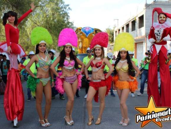 Show para Desfiles y Ferias: Batucada, Zanqueros