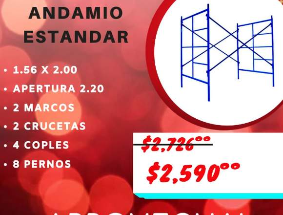 Andamio Estándar 1.56x2.00 mts. Súper descuento