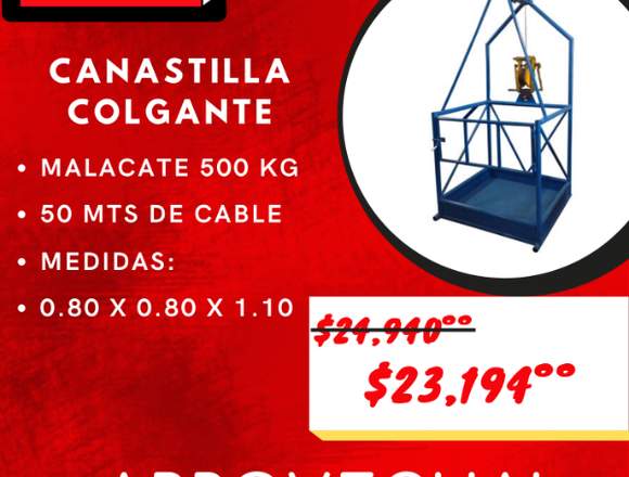 Canastilla con malacate