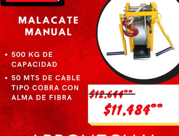 Malacate  manual de 50 kg