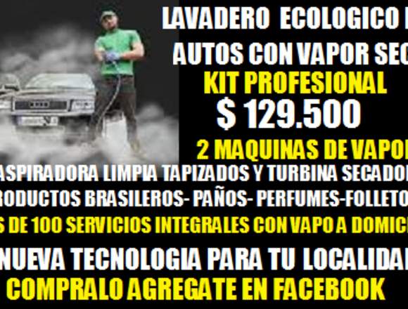 LAVADERO ECOLOGICO DE AUTOS CON VAPOR