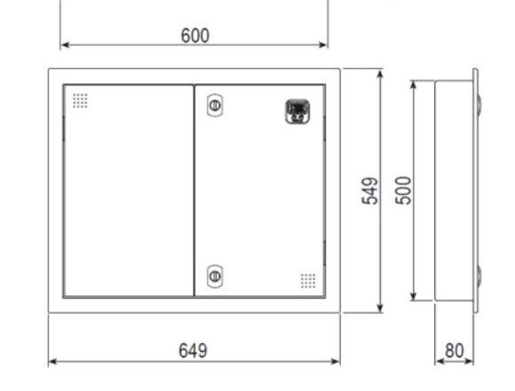 Caja Terminación Red Embutir 500x600x80 CTR-50608