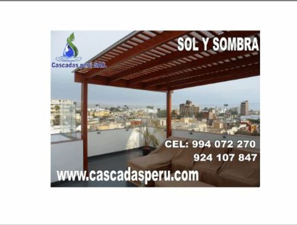 techos de madera sol y sombra