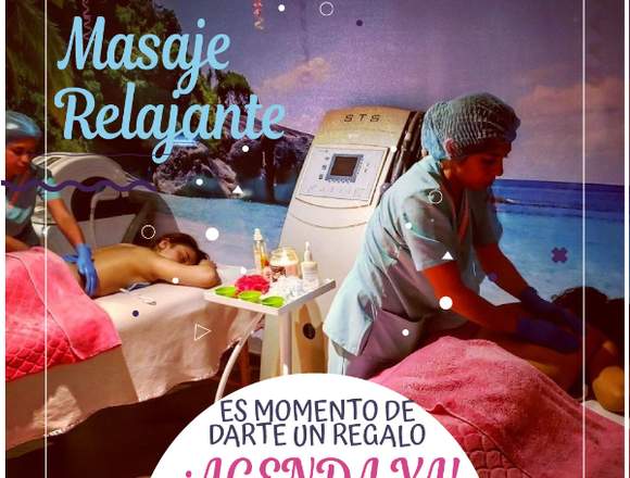 Masaje relajante completo con hidratación facial