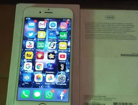 vendo Iphone 6 de 64GB