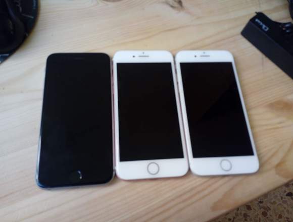 2 Iphone 7 de 32gb (silver and pink) y 1 Iphone 6S