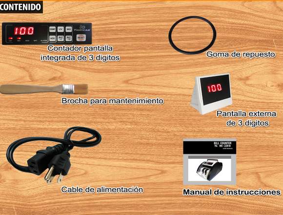 Contador Detector De Billetes Lcd Led Falso Uv Mg