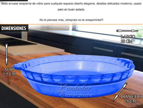 Bandeja Pyrex Made In Usa  Azul Cocina Al Horno