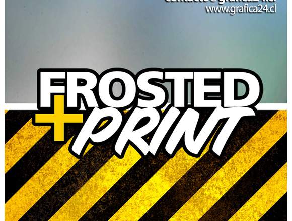 Decoracion Frosted+Print Film Empavonado Impreso