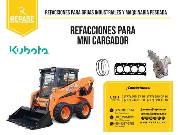 Refacciones y partes para miniexcavador 