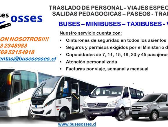 ARRIENDO DE BUSES - MINIBUSES – VAN