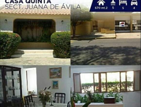 SE VENDE QUINTA EN SECTOR JUANA DE AVILA.