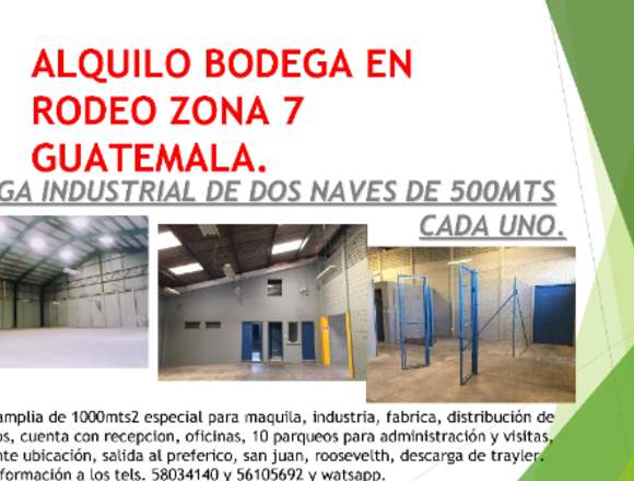 Bodega en alquiler en Colonia El Rodeo, Zona 7