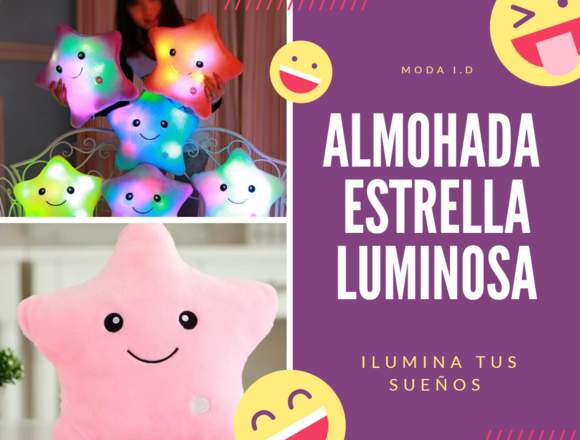 Almohada estrella luminosa 