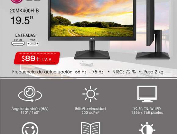 monitor lg 19.5 pulgadas LED HDMI VGA 0983080310.