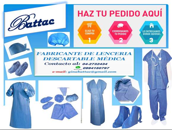 ROPA DESCARTABLE Y SPA