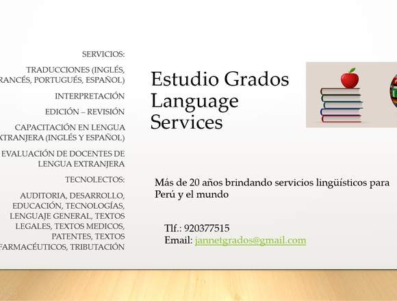 Estudio Grados Language Services