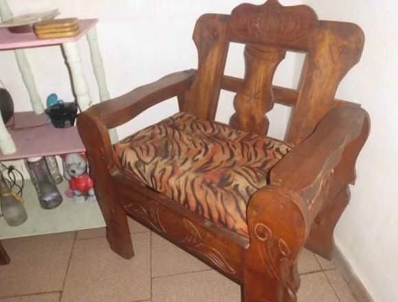 JUEGO DE MUEBLES MADERA 4 PIEZAS MESITA 