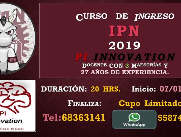 Curso Ingreso Nivel Licenciatura: UNAM, IPN y UAM