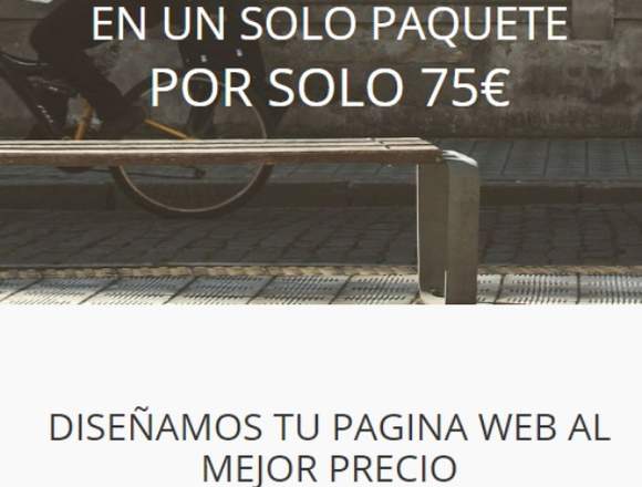 DISEÑO WEB PROFESIONAL DESDE 75 €