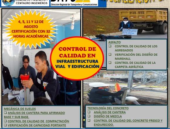 Control de Calidad de Obras de Inf. Vial y Edif.