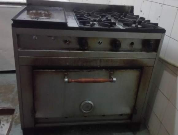 Cocina A Gas 4ornallas Plancha Y Horno