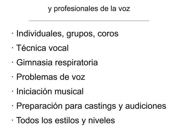 Clases de canto. Málaga. Técnica vocal