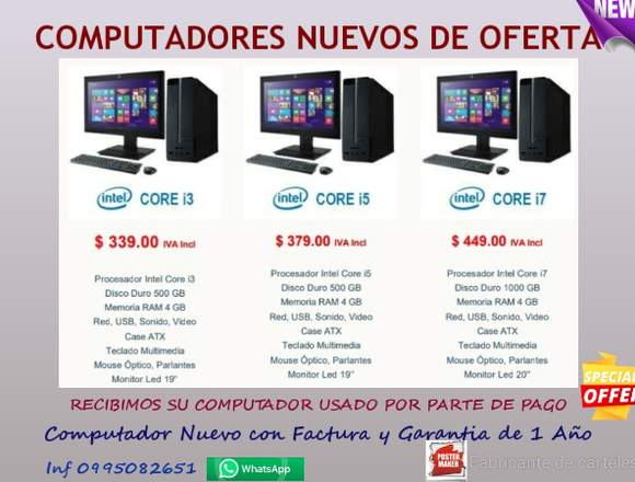 Computador nuevo desde 339usd garantía de 1año 