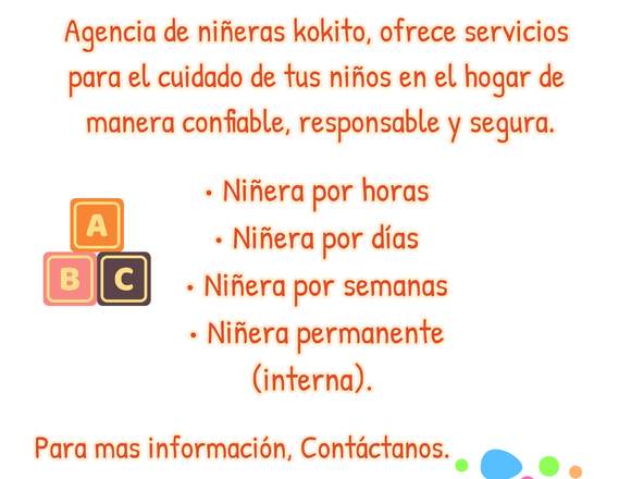 Servicio de niñeras.