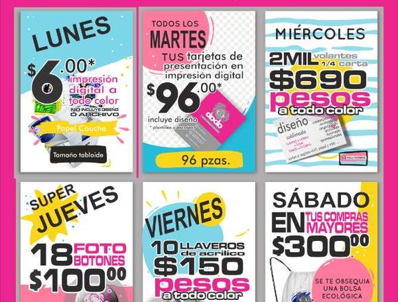 Promoción de tarjetas de presentación y mas...