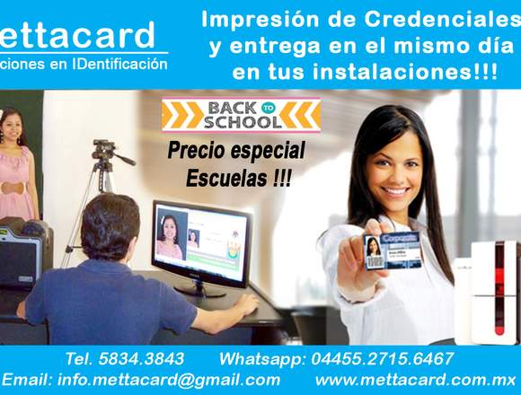 Credenciales PVC para escuelas y empresas