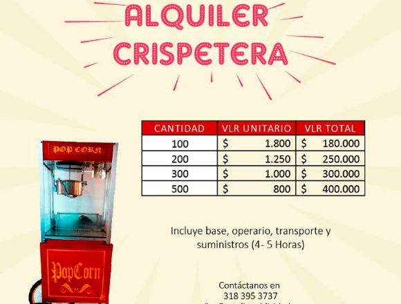 Alquiler Crispetera 