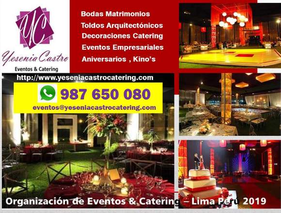 Catering  para Eventos Organización de Bodas Lima 