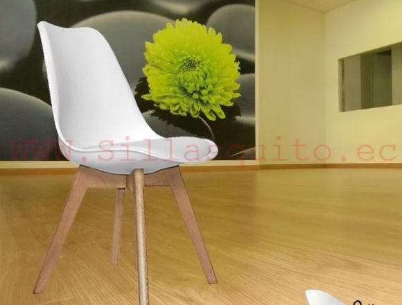 Silla eames Tulip patas madera