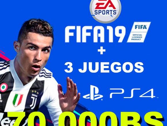 FIFA 19 PS4 + 3 JUEGOS