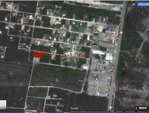 Vendo Terreno de 1.000m2 en Col. Doctores - Cancún