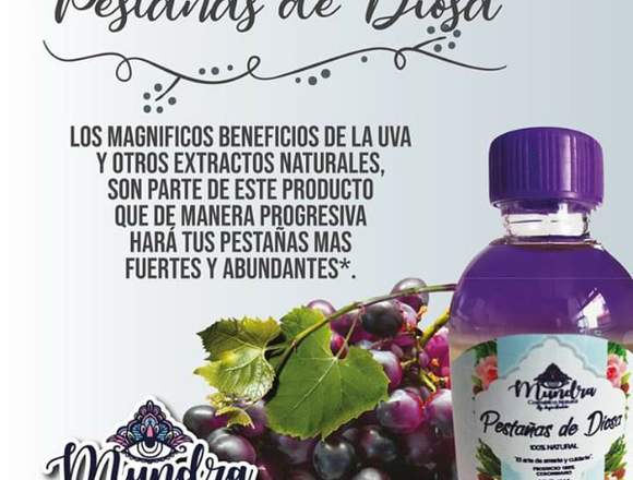 Pestañas de diosa 100%  natural