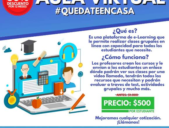 Aula Virtual 50% Descuento