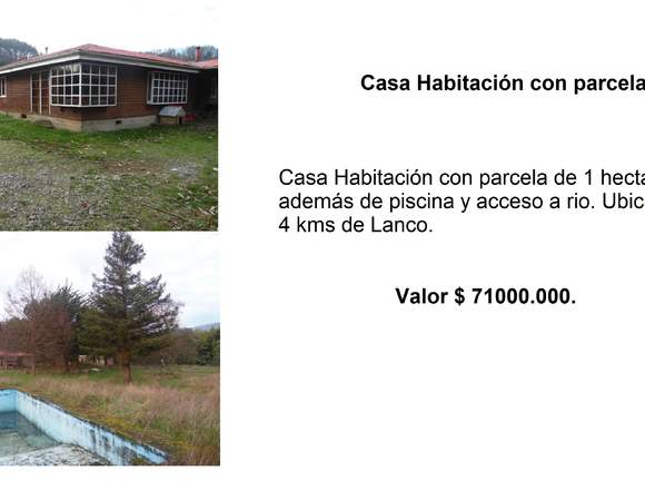 Casa con Parcela de 1 hectárea.