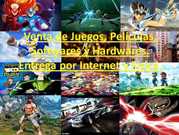 Venta de Juegos, Peliculas, Softwares y Hardwares.