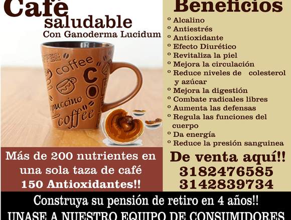 Cafe con Ganoderma Lucidum x 4 Cajas