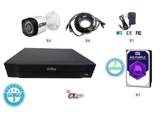 CCTV 4 cámaras con disco duro de 1TB