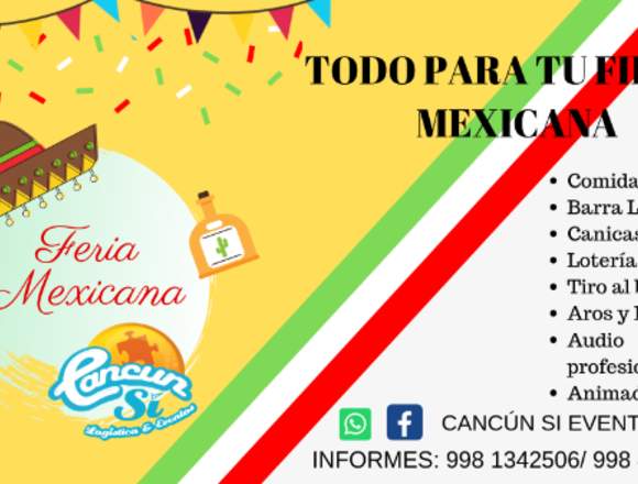 Fiesta temática mexicana feria