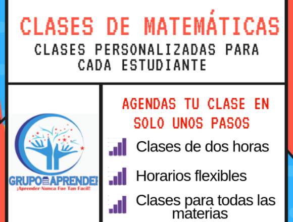 CLASES PARTICULARES DE MATEMÁTICAS-GRUPO APRENDER 