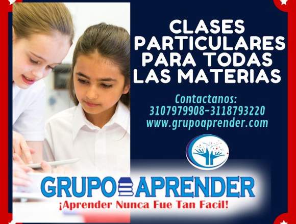 CLASES PARTICULARES PARA TODAS LAS MATERIAS 