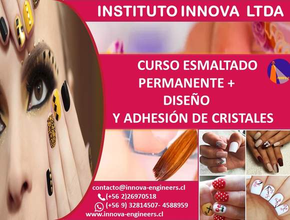 CURSO ESMALTADO PERMANENTE+DISEÑO+ CRISTALES